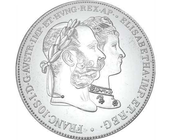 un gulden, replică, placată cu argint, Nunta de argint