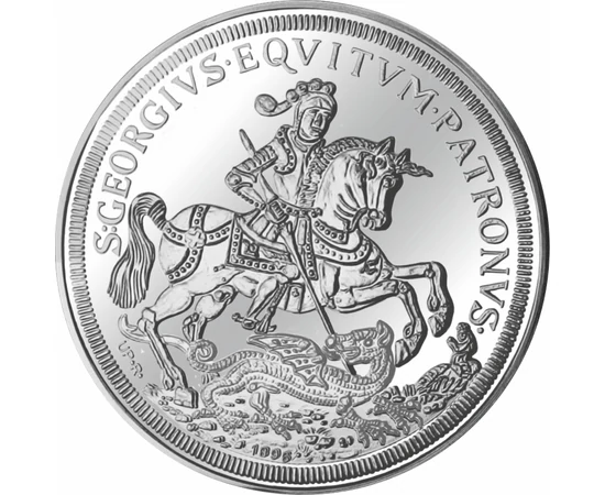 Taler Sf. Gheorghe, replică, placată cu argint