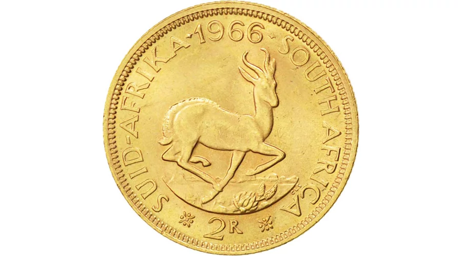 Aurul lui Van Riebeck, 2 rand, aur, Republica Africa de Sud, 1961-1983